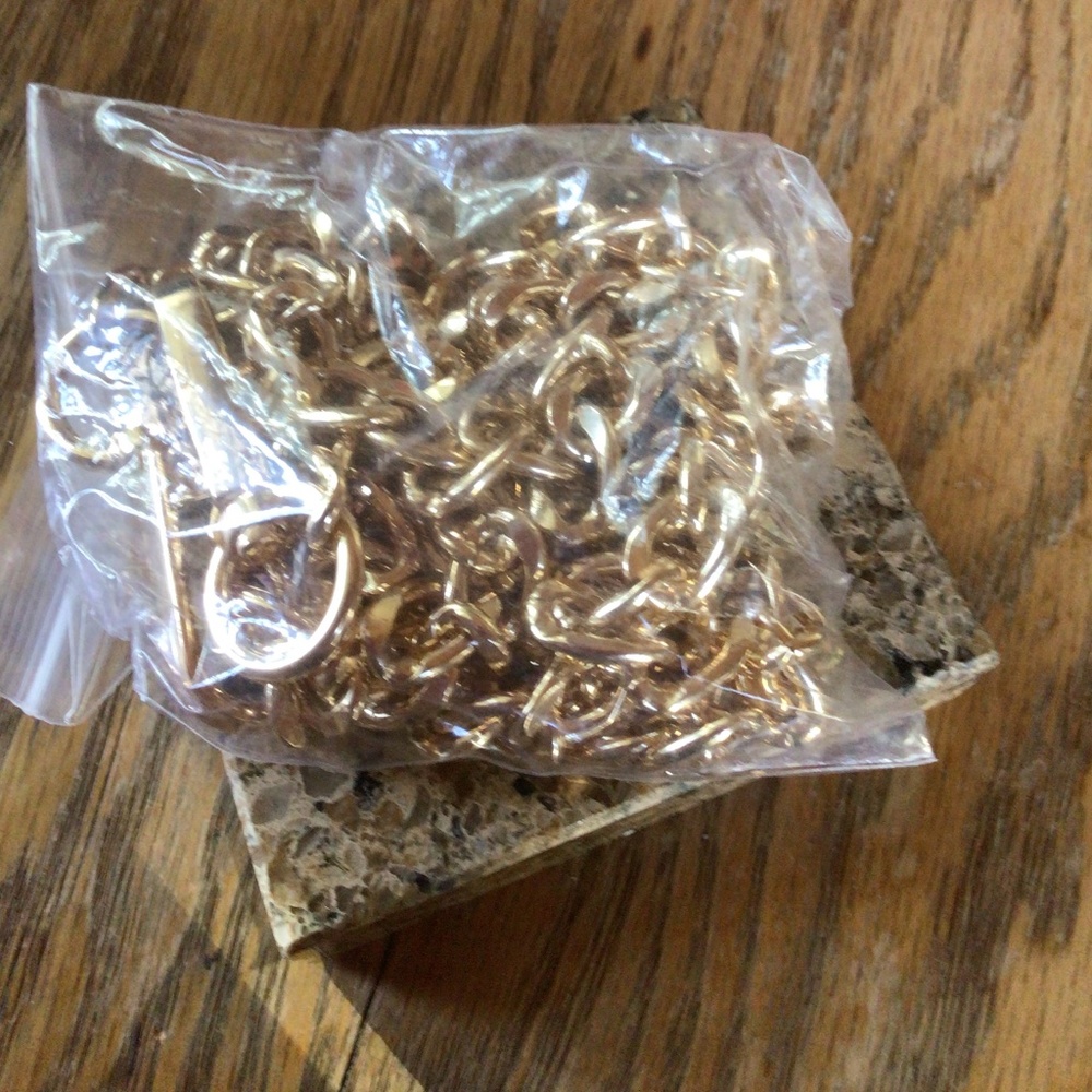 Crossbody Replacement Chain Strap with Buckles in Goldtone 47”